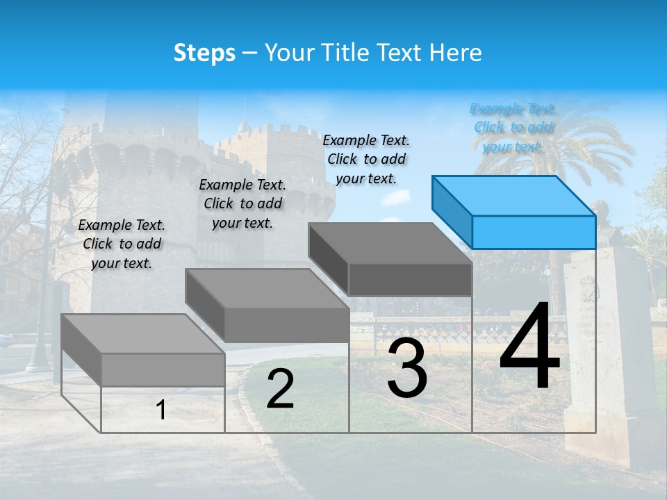 A Castle With A Flag On Top Of It PowerPoint Template