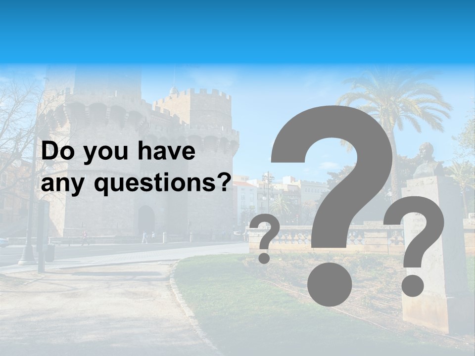 A Castle With A Flag On Top Of It PowerPoint Template