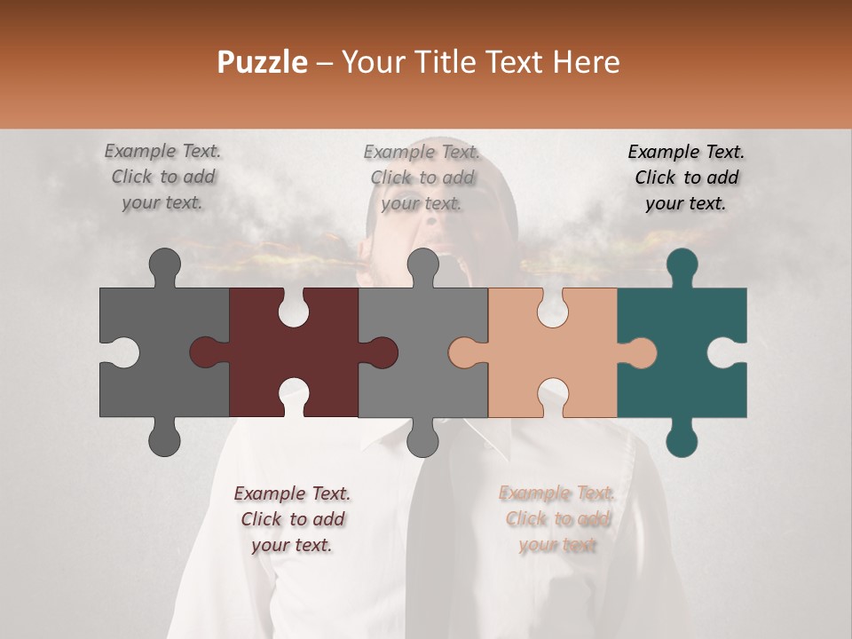 A Man Is Screaming With A Cloud Of Smoke Coming Out Of His Mouth PowerPoint Template