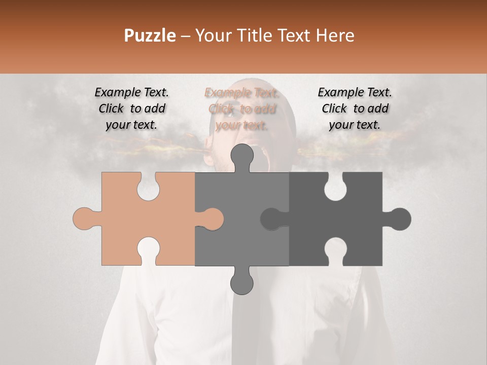 A Man Is Screaming With A Cloud Of Smoke Coming Out Of His Mouth PowerPoint Template