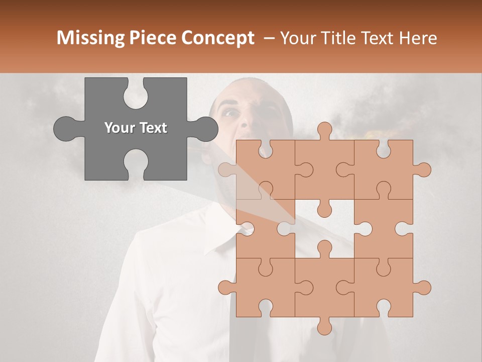 A Man Is Screaming With A Cloud Of Smoke Coming Out Of His Mouth PowerPoint Template