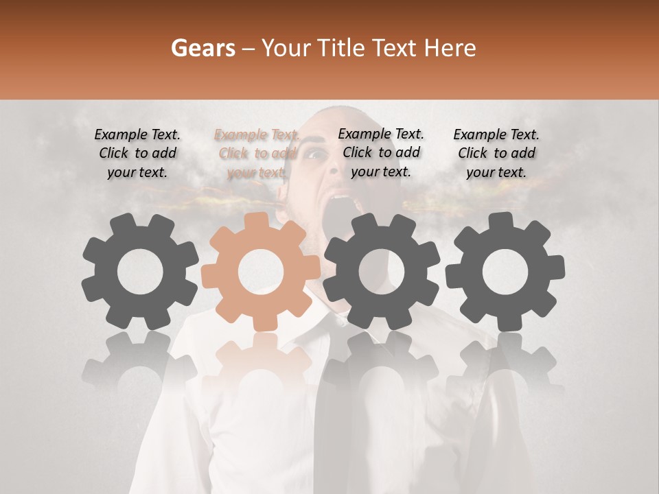 A Man Is Screaming With A Cloud Of Smoke Coming Out Of His Mouth PowerPoint Template