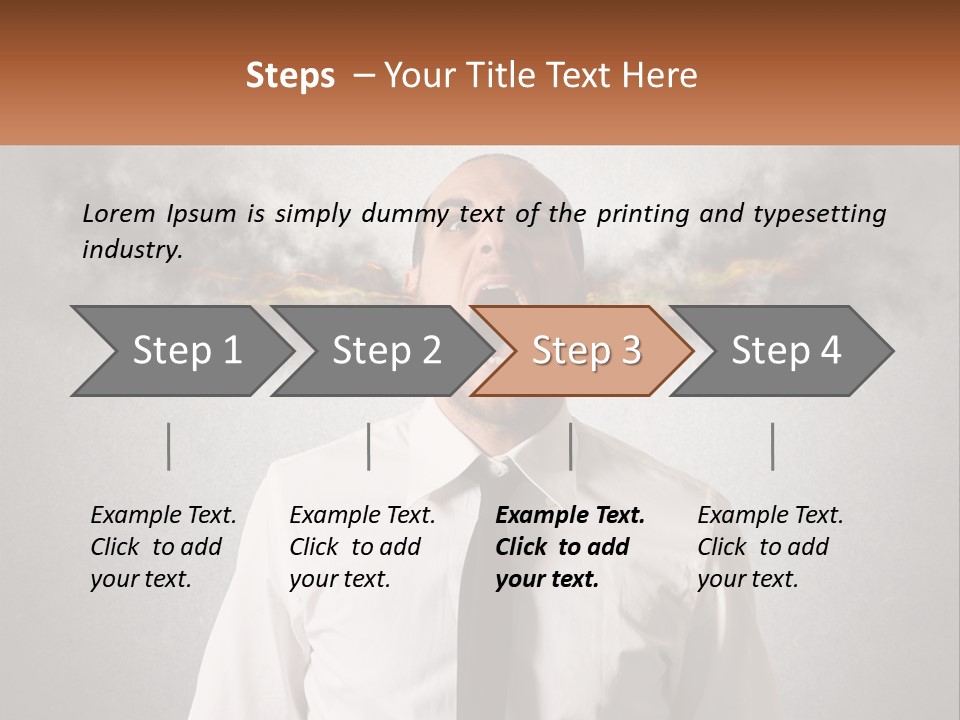 A Man Is Screaming With A Cloud Of Smoke Coming Out Of His Mouth PowerPoint Template