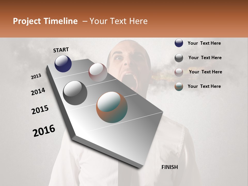 A Man Is Screaming With A Cloud Of Smoke Coming Out Of His Mouth PowerPoint Template