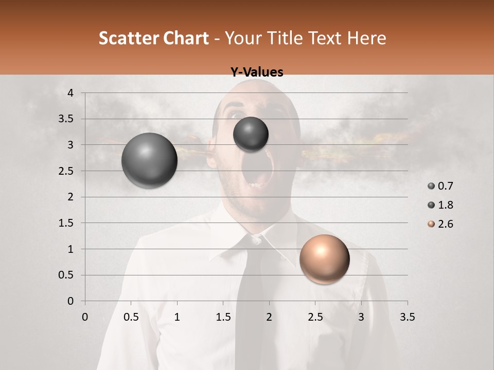 A Man Is Screaming With A Cloud Of Smoke Coming Out Of His Mouth PowerPoint Template