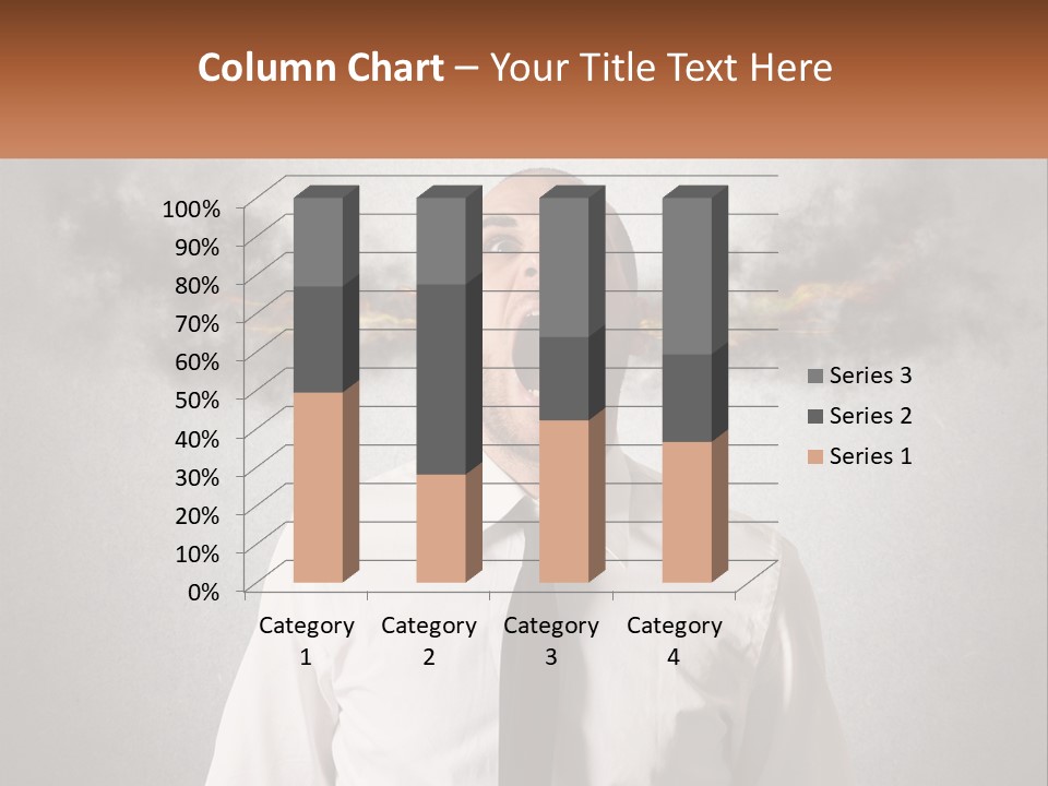 A Man Is Screaming With A Cloud Of Smoke Coming Out Of His Mouth PowerPoint Template