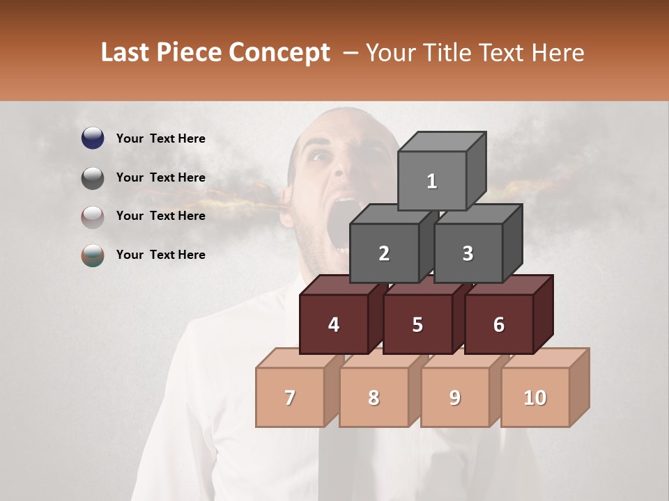 A Man Is Screaming With A Cloud Of Smoke Coming Out Of His Mouth PowerPoint Template