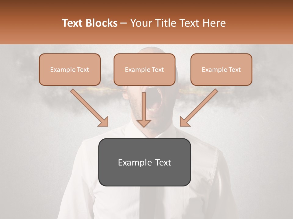 A Man Is Screaming With A Cloud Of Smoke Coming Out Of His Mouth PowerPoint Template