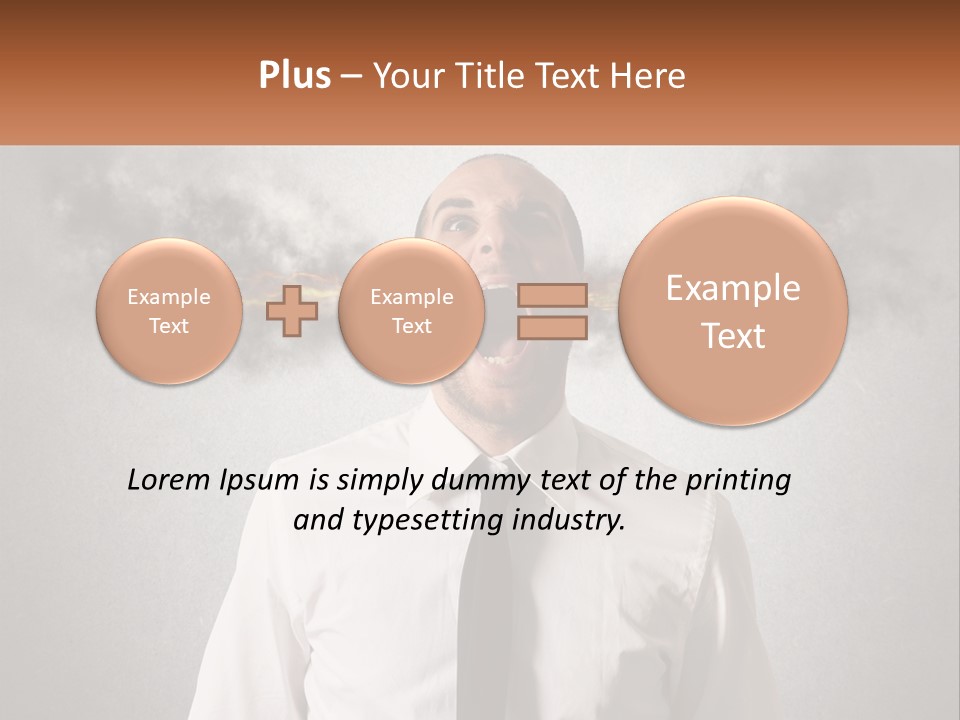 A Man Is Screaming With A Cloud Of Smoke Coming Out Of His Mouth PowerPoint Template
