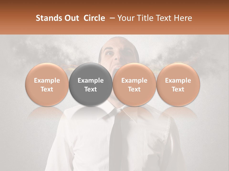 A Man Is Screaming With A Cloud Of Smoke Coming Out Of His Mouth PowerPoint Template