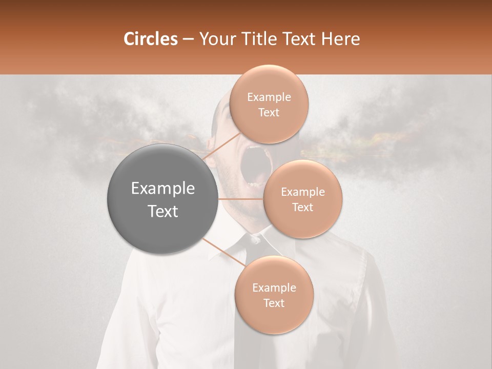 A Man Is Screaming With A Cloud Of Smoke Coming Out Of His Mouth PowerPoint Template