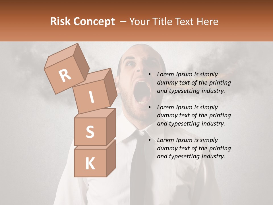 A Man Is Screaming With A Cloud Of Smoke Coming Out Of His Mouth PowerPoint Template