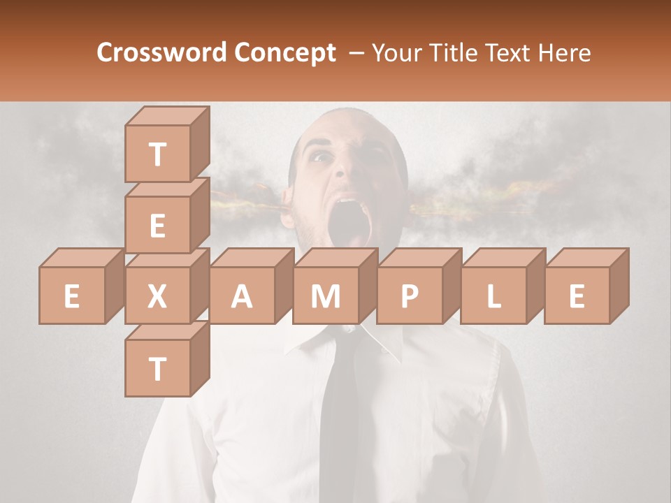 A Man Is Screaming With A Cloud Of Smoke Coming Out Of His Mouth PowerPoint Template