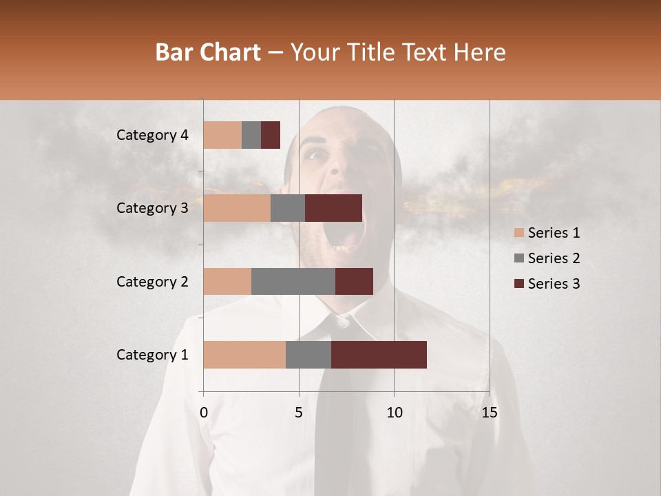 A Man Is Screaming With A Cloud Of Smoke Coming Out Of His Mouth PowerPoint Template