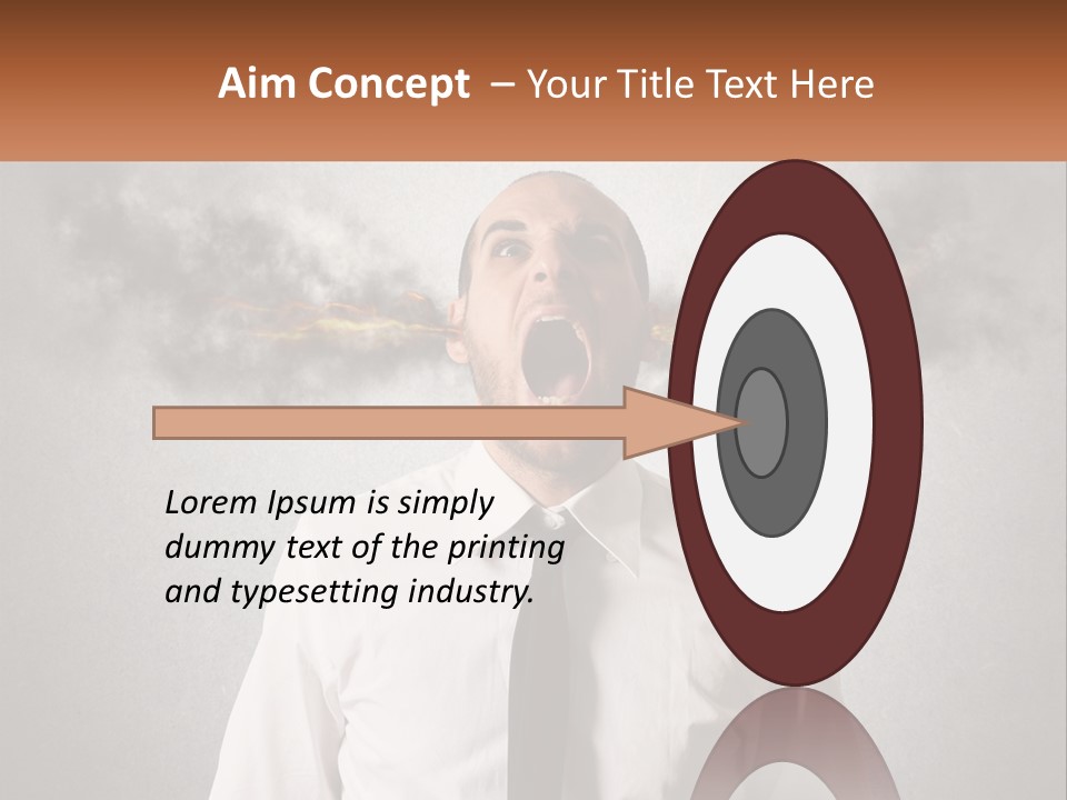 A Man Is Screaming With A Cloud Of Smoke Coming Out Of His Mouth PowerPoint Template