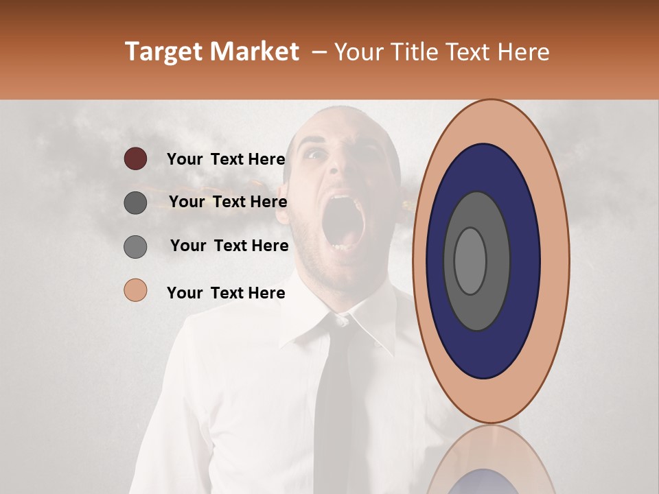 A Man Is Screaming With A Cloud Of Smoke Coming Out Of His Mouth PowerPoint Template