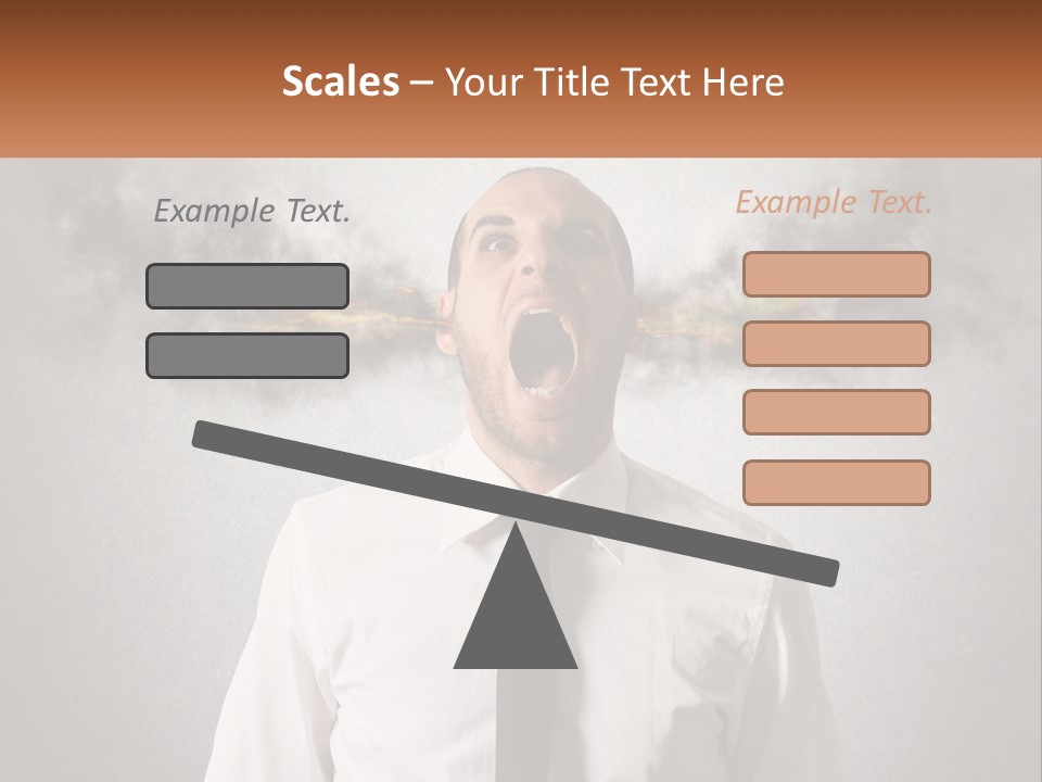 A Man Is Screaming With A Cloud Of Smoke Coming Out Of His Mouth PowerPoint Template