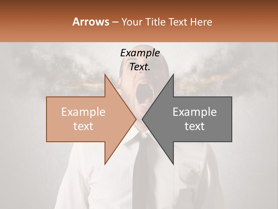 A Man Is Screaming With A Cloud Of Smoke Coming Out Of His Mouth PowerPoint Template