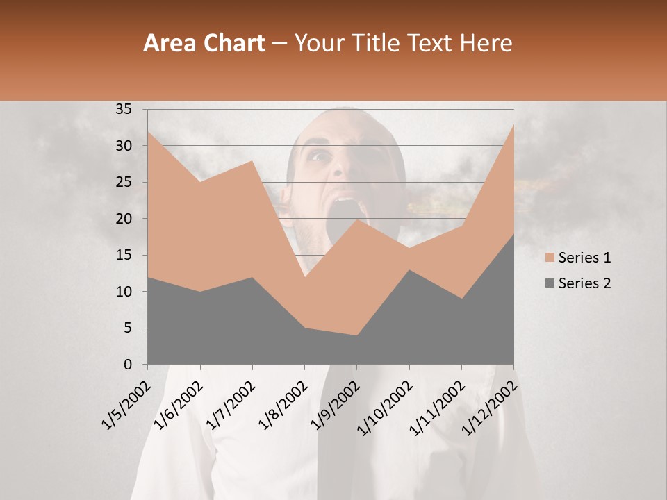 A Man Is Screaming With A Cloud Of Smoke Coming Out Of His Mouth PowerPoint Template