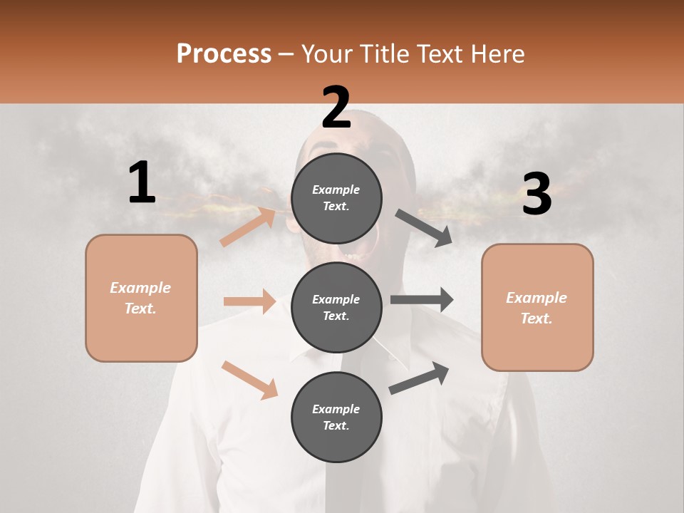 A Man Is Screaming With A Cloud Of Smoke Coming Out Of His Mouth PowerPoint Template