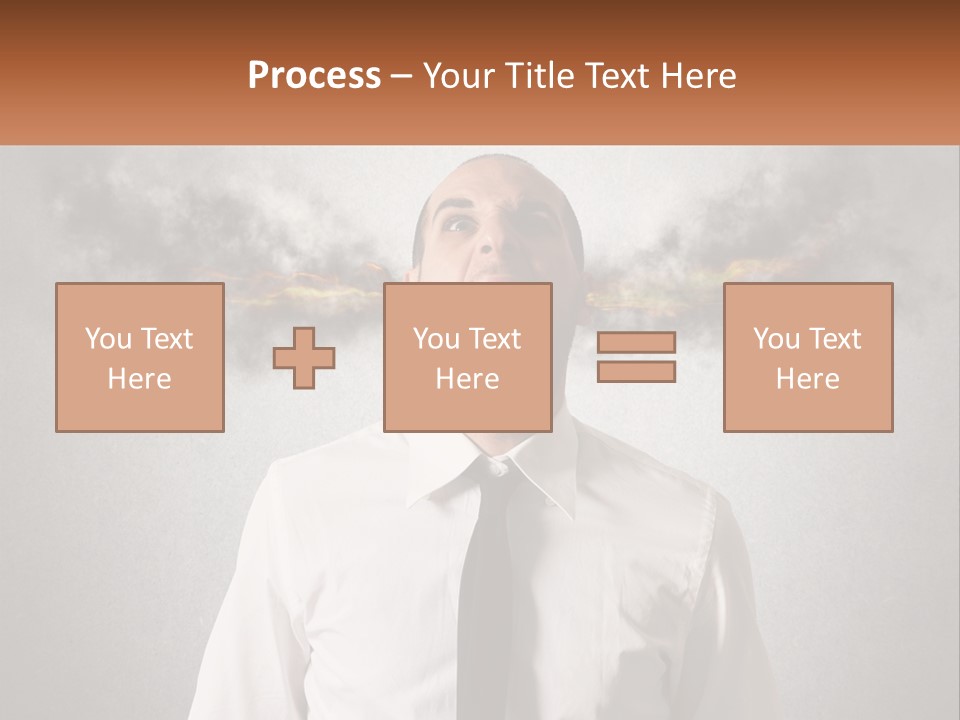 A Man Is Screaming With A Cloud Of Smoke Coming Out Of His Mouth PowerPoint Template