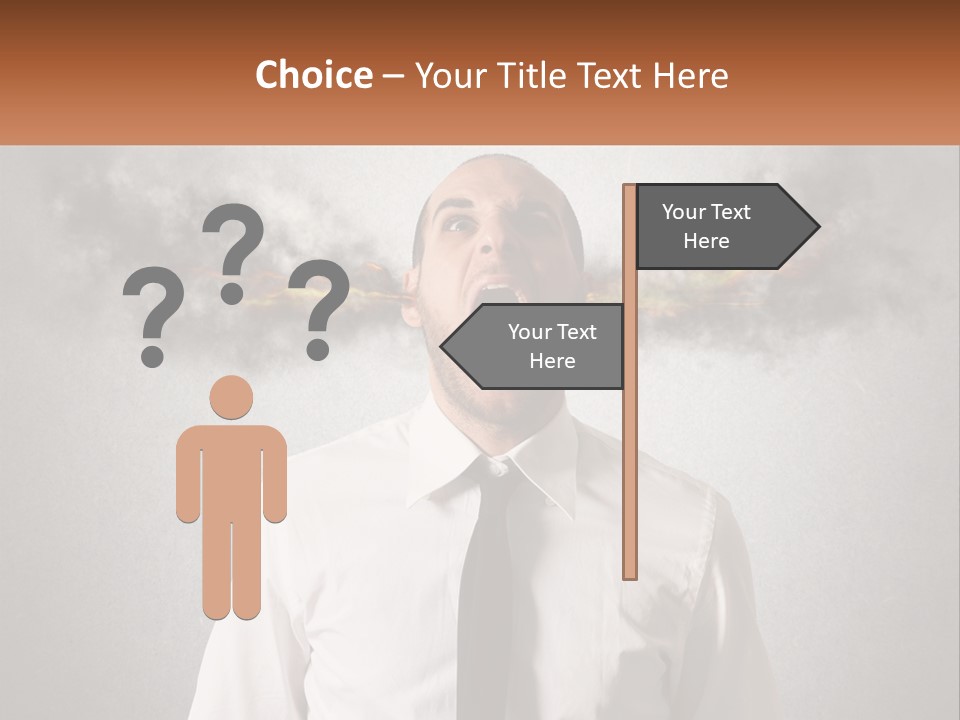 A Man Is Screaming With A Cloud Of Smoke Coming Out Of His Mouth PowerPoint Template