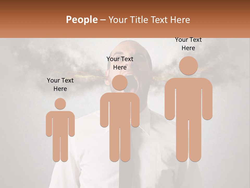 A Man Is Screaming With A Cloud Of Smoke Coming Out Of His Mouth PowerPoint Template