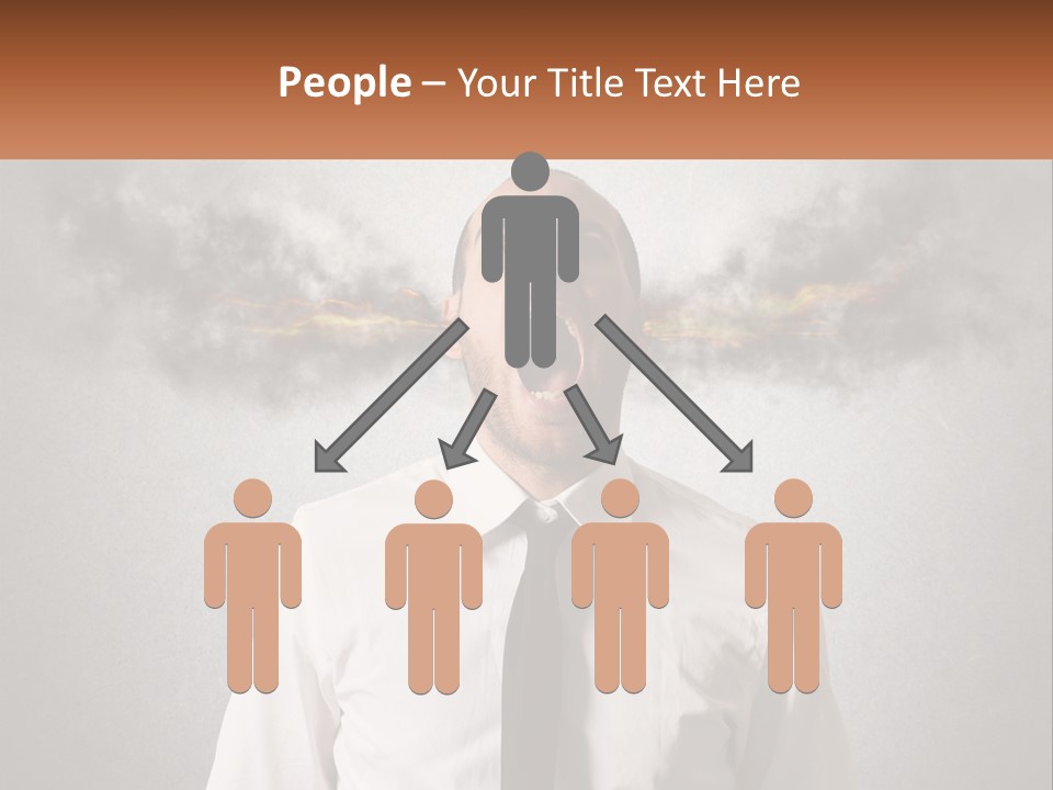 A Man Is Screaming With A Cloud Of Smoke Coming Out Of His Mouth PowerPoint Template