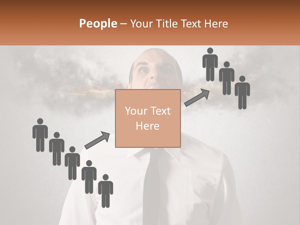 A Man Is Screaming With A Cloud Of Smoke Coming Out Of His Mouth PowerPoint Template