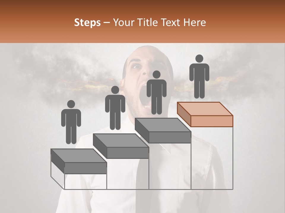A Man Is Screaming With A Cloud Of Smoke Coming Out Of His Mouth PowerPoint Template