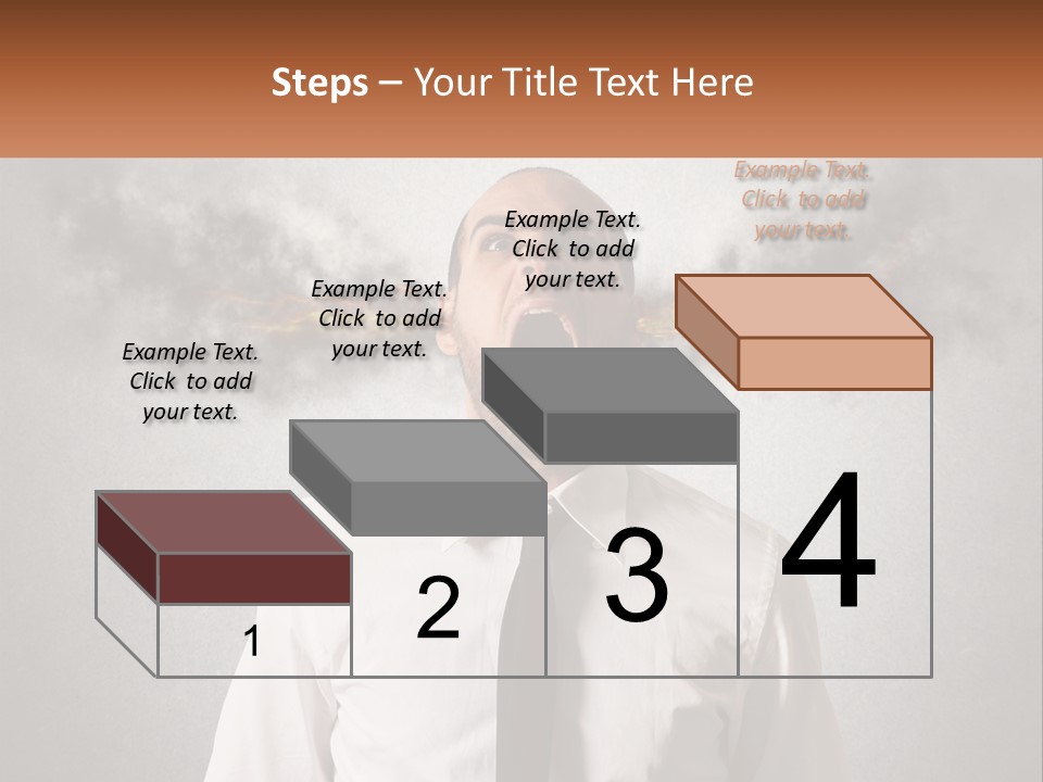 A Man Is Screaming With A Cloud Of Smoke Coming Out Of His Mouth PowerPoint Template