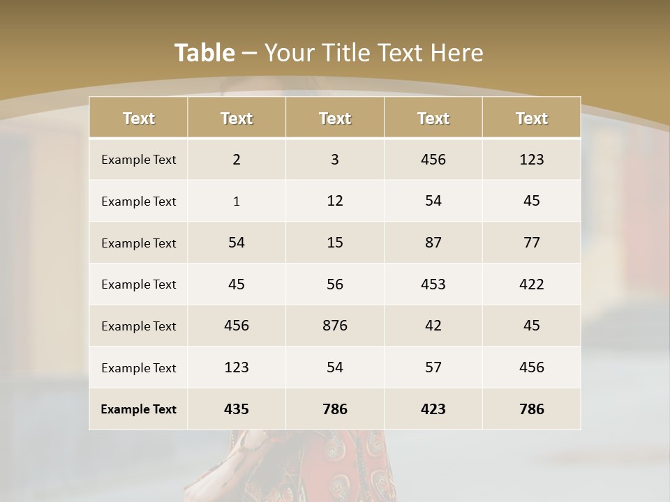 A Woman In An Orange Dress Is Walking Down The Street PowerPoint Template