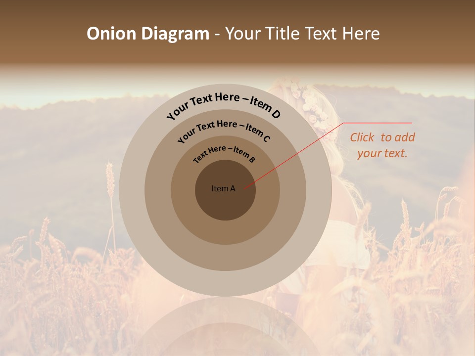 A Woman In A Field Of Wheat With A Flower In Her Hair PowerPoint Template