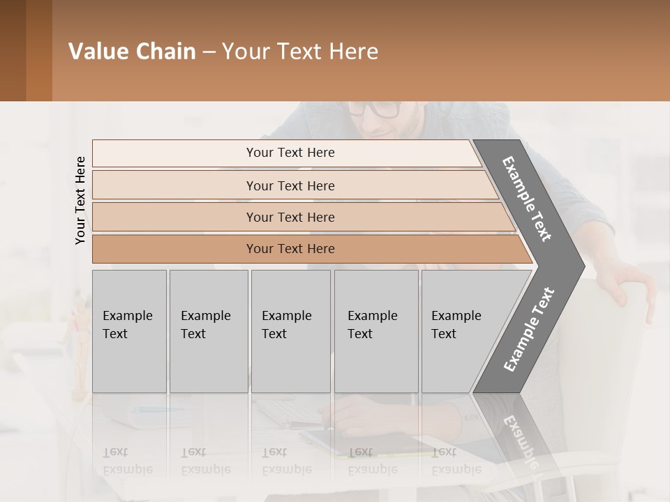 A Man And A Woman Sitting At A Desk Looking At A Computer Screen PowerPoint Template