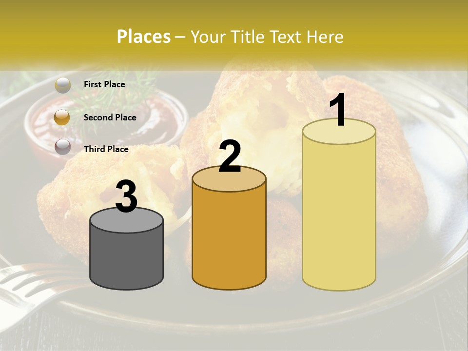 A Plate Of Food With A Fork And Knife PowerPoint Template