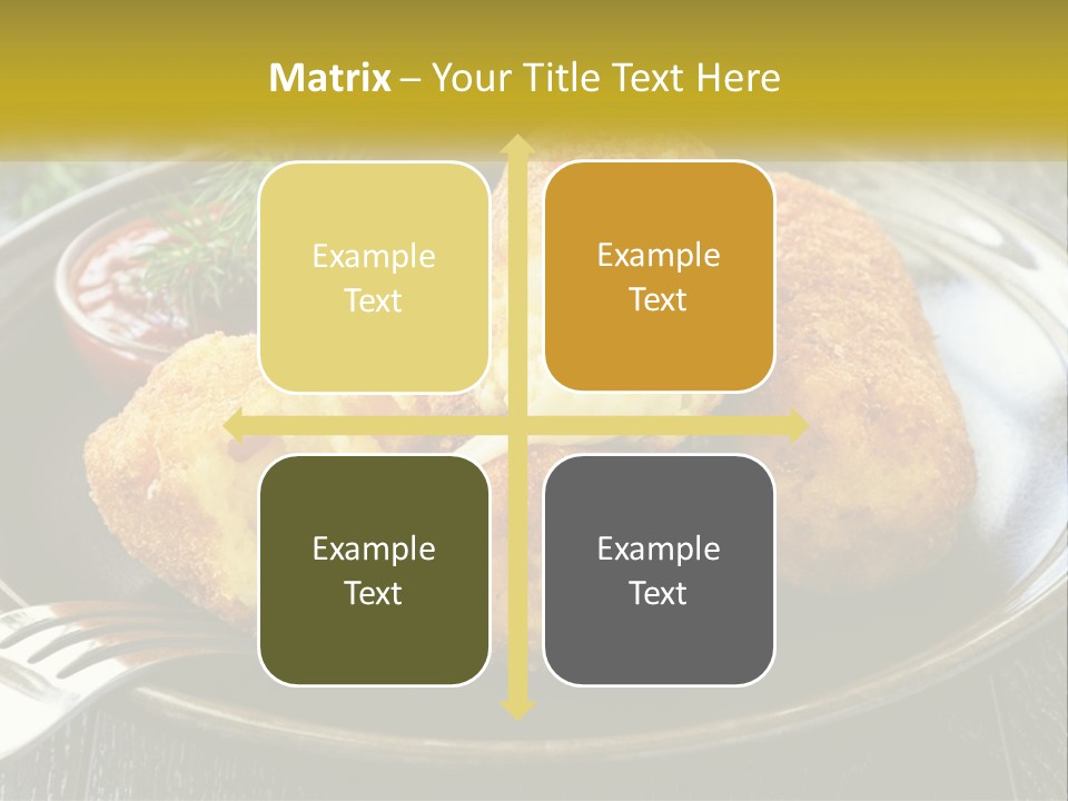 A Plate Of Food With A Fork And Knife PowerPoint Template