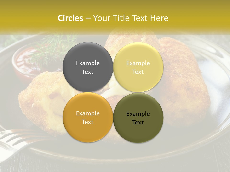 A Plate Of Food With A Fork And Knife PowerPoint Template