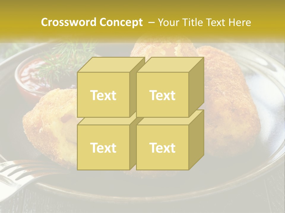 A Plate Of Food With A Fork And Knife PowerPoint Template
