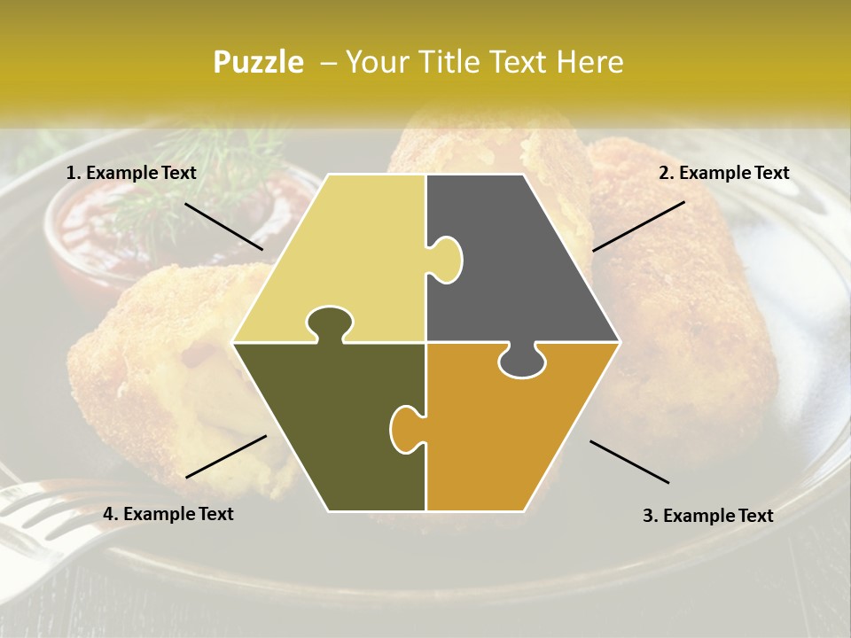 A Plate Of Food With A Fork And Knife PowerPoint Template