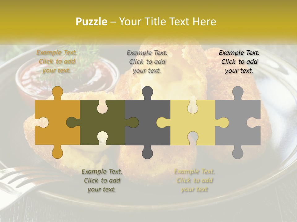 A Plate Of Food With A Fork And Knife PowerPoint Template