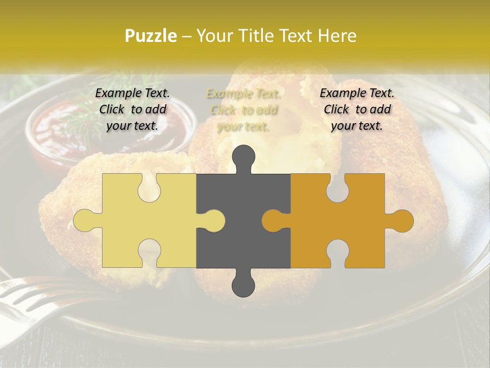 A Plate Of Food With A Fork And Knife PowerPoint Template