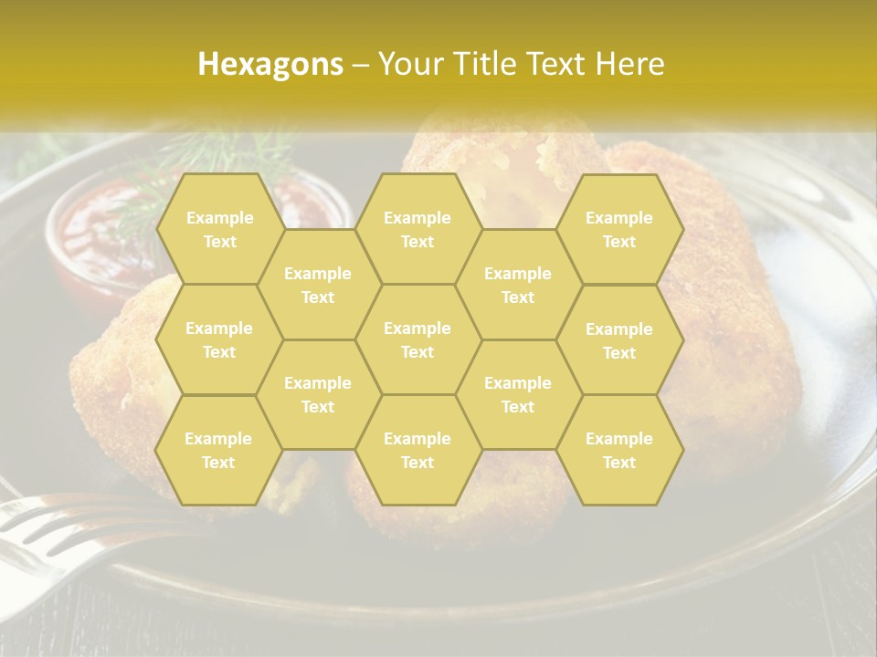 A Plate Of Food With A Fork And Knife PowerPoint Template