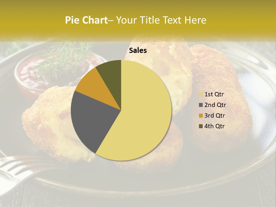 A Plate Of Food With A Fork And Knife PowerPoint Template