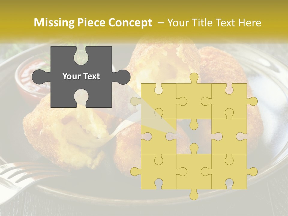 A Plate Of Food With A Fork And Knife PowerPoint Template