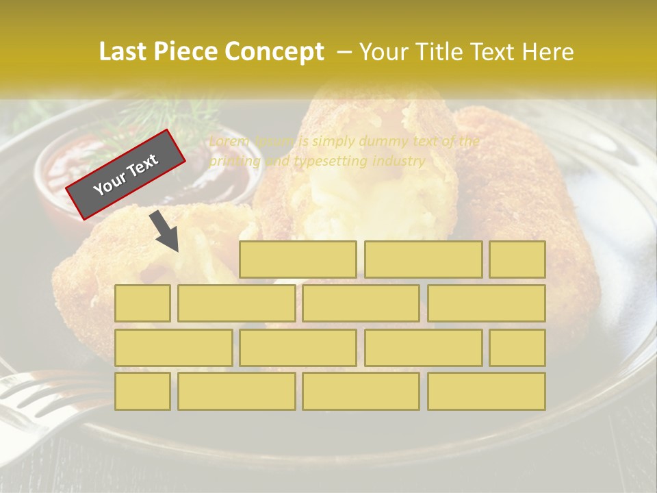 A Plate Of Food With A Fork And Knife PowerPoint Template