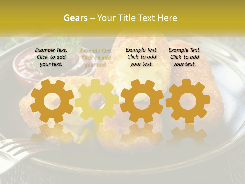 A Plate Of Food With A Fork And Knife PowerPoint Template