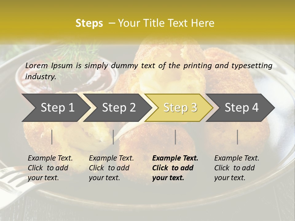 A Plate Of Food With A Fork And Knife PowerPoint Template