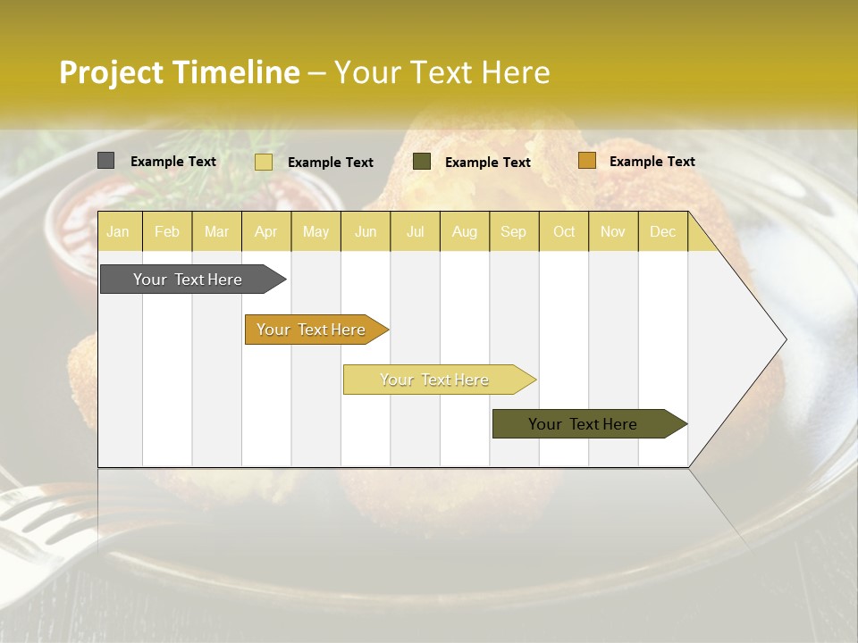 A Plate Of Food With A Fork And Knife PowerPoint Template