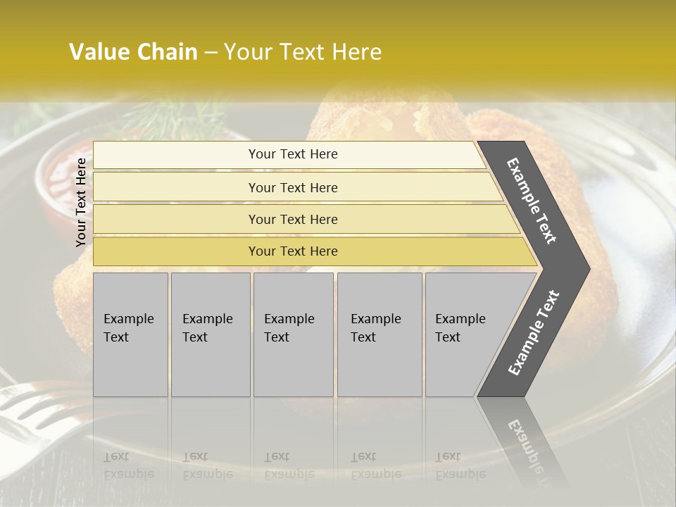 A Plate Of Food With A Fork And Knife PowerPoint Template