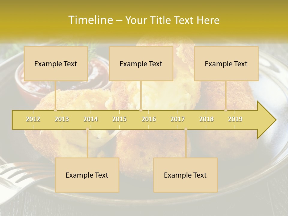 A Plate Of Food With A Fork And Knife PowerPoint Template